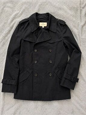 Coach Black Double-Breasted Trench Coat